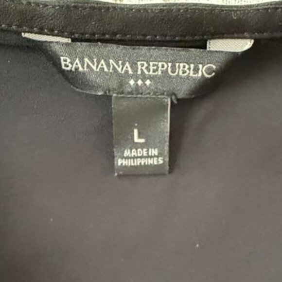 BANANA REPUBLIC BLACK SATIN SLEEVELESS  TOP size L - Picture 4 of 9